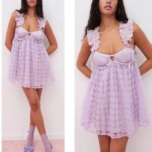 For Love And Lemons Lavender Mini Dress